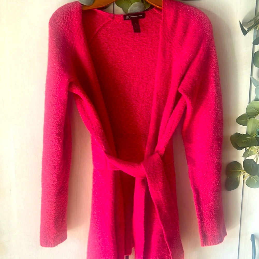 Pink Teddy wrap sweater